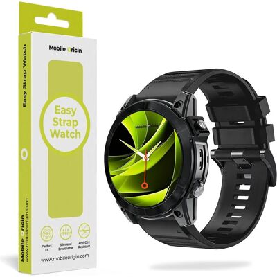 Mobile Origin Easy Strap Silicone Watch 20mm Black (20 mm, Silicone), Uhrenarmband, Schwarz Mobile Origin Easy Strap Silicone Watch 20mm Black (20 mm, Silicone), Uhrenarmband, Schwarz