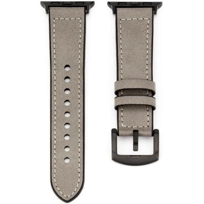 Connect Watch 42/44/45mm Silicone patch Leather Strap (132mm M/L) (Silicone patch Leather), Uhrenarmband, Silber Connect Watch 42/44/45mm Silicone patch Leather Strap (132mm M/L) (Silicone patch Leather), Uhrenarmband, Silber
