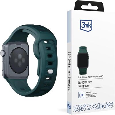 3MK Silicone Watch Strap zielony/ evergreen dla Apple Watch 38/40/41mm (Silicone, Stainless Steel), Uhrenarmband, Grün 3MK Silicone Watch Strap zielony/ evergreen dla Apple Watch 38/40/41mm (Silicone, Stainless Steel), Uhrenarmband, Grün