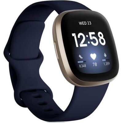 Cover-Discount Fitbit Versa 4 / Sense 2 - Silikon Ersatzarmband blau (Silikon), Uhrenarmband, Blau Cover-Discount Fitbit Versa 4 / Sense 2 - Silikon Ersatzarmband blau (Silikon), Uhrenarmband, Blau