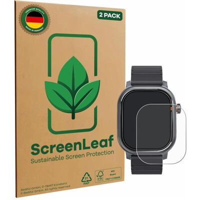 ScreenLeaf Schutzfolie für Kospet Pulse nachhaltiger Displayschutz Display Schutz Folie Klar Transparent, Smartwatch Schutzfolie, Transparent ScreenLeaf Schutzfolie für Kospet Pulse nachhaltiger Displayschutz Display Schutz Folie Klar Transparent, Smartwatch Schutzfolie, Transparent
