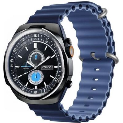 Devia Armband Deluxe Sport6 für Apple Watch 42mm/ 44mm/ 45mm/ 49mm blau tiefblau (Silikon), Uhrenarmband, Blau Devia Armband Deluxe Sport6 für Apple Watch 42mm/ 44mm/ 45mm/ 49mm blau tiefblau (Silikon), Uhrenarmband, Blau