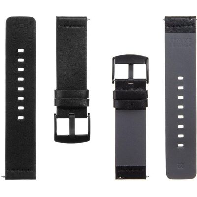 Source Leather Band 22mm (22 mm, Echtleder, Leder), Uhrenarmband, Schwarz Source Leather Band 22mm (22 mm, Echtleder, Leder), Uhrenarmband, Schwarz