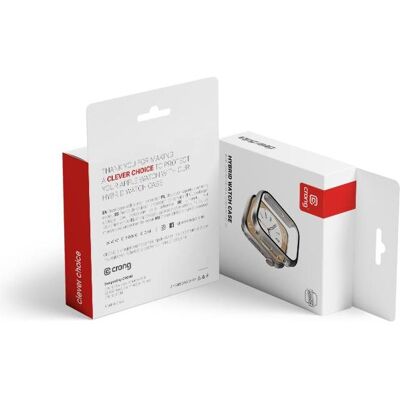 Crong Hybrid-Uhrengehäuse – Apple Watch 41 mm Glasgehäuse (Starlight), Smartwatch Zubehör, Weiss Crong Hybrid-Uhrengehäuse – Apple Watch 41 mm Glasgehäuse (Starlight), Smartwatch Zubehör, Weiss