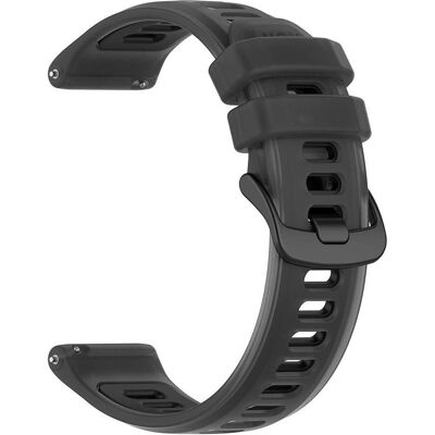 Techsuit - Watchband (W084) - Samsung Gear S3 46mm - Black (Silikon), Uhrenarmband, Schwarz Techsuit - Watchband (W084) - Samsung Gear S3 46mm - Black (Silikon), Uhrenarmband, Schwarz