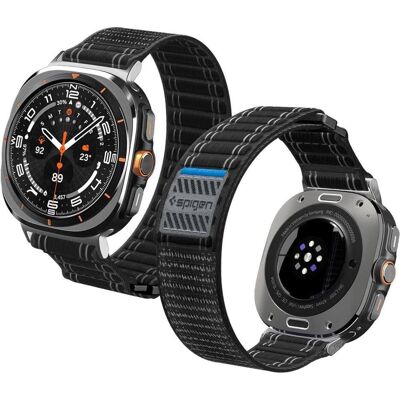 Spigen - WBF0 - Samsung Galaxy Watch Ultra 47mm - Black (22 mm, Fabric, Nylon), Uhrenarmband, Schwarz Spigen - WBF0 - Samsung Galaxy Watch Ultra 47mm - Black (22 mm, Fabric, Nylon), Uhrenarmband, Schwarz