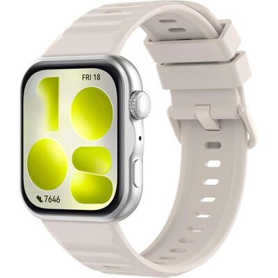 Techsuit - Watchband (W082) - Huawei Watch Fit 5 Pro - Cream (Silikon), Uhrenarmband, Weiss Techsuit - Watchband (W082) - Huawei Watch Fit 5 Pro - Cream (Silikon), Uhrenarmband, Weiss