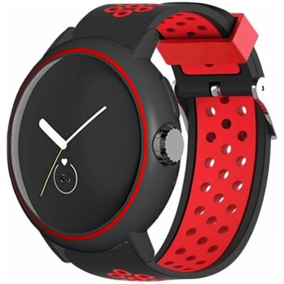Cover-Discount Google Pixel Watch - Sportarmband gelöchert rot (Silikon), Uhrenarmband, Rot Cover-Discount Google Pixel Watch - Sportarmband gelöchert rot (Silikon), Uhrenarmband, Rot