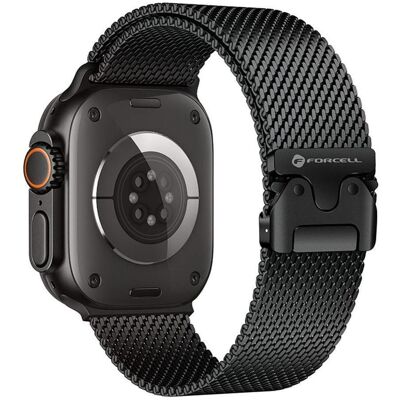 Forcell Strap F-DESIGN FA11 stainless steel strap for APPLE Watch 38 / 40 / 41 mm black (Mesh, Stainless Steel), Uhrenarmband, Schwarz Forcell Strap F-DESIGN FA11 stainless steel strap for APPLE Watch 38 / 40 / 41 mm black (Mesh, Stainless Steel), Uhrenarmband, Schwarz