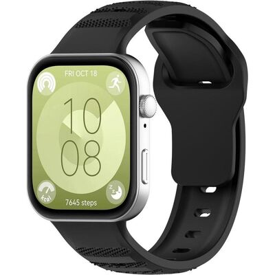 Techsuit - Watchband (W050) - Huawei Watch Fit 3 - Black (Silicone), Uhrenarmband, Schwarz Techsuit - Watchband (W050) - Huawei Watch Fit 3 - Black (Silicone), Uhrenarmband, Schwarz