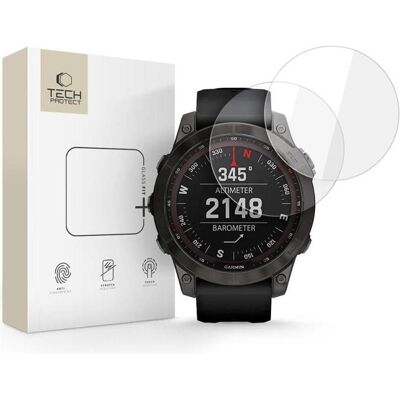 Tech-Protect Glass Fit+ 2er-Pack Panzerglas für Garmin Fenix 7X / 7X Pro - Transparent, Smartwatch Zubehör, Transparent Tech-Protect Glass Fit+ 2er-Pack Panzerglas für Garmin Fenix 7X / 7X Pro - Transparent, Smartwatch Zubehör, Transparent
