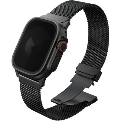 Uniq Strap Dante Pro for Apple Watch 49/46/45/44mm Stainless Steel graphite black (Edelstahl), Uhrenarmband, Schwarz Uniq Strap Dante Pro for Apple Watch 49/46/45/44mm Stainless Steel graphite black (Edelstahl), Uhrenarmband, Schwarz