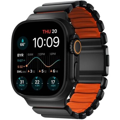 Nomad Stratos Band (44 mm, 45 mm, 46 mm, 49 mm, FKM, Titan), Uhrenarmband, Orange Nomad Stratos Band (44 mm, 45 mm, 46 mm, 49 mm, FKM, Titan), Uhrenarmband, Orange