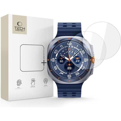 Spigen Tech-Protect Glass Fit+ 2er-Pack Panzerglas für Samsung Galaxy Watch Ultra 47 mm - Transparent, Smartwatch Schutzfolie, Transparent Spigen Tech-Protect Glass Fit+ 2er-Pack Panzerglas für Samsung Galaxy Watch Ultra 47 mm - Transparent, Smartwatch Schutzfolie, Transparent