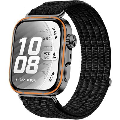 Techsuit - Watchband (W085) - Huawei Watch Fit 5 - Black (Nylon Strap), Uhrenarmband, Schwarz Techsuit - Watchband (W085) - Huawei Watch Fit 5 - Black (Nylon Strap), Uhrenarmband, Schwarz