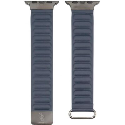 Connect Watch 42/44/45mm cortical back buckle magnetic suction (42 mm, 44 mm, 45 mm, Leder), Uhrenarmband, Blau Connect Watch 42/44/45mm cortical back buckle magnetic suction (42 mm, 44 mm, 45 mm, Leder), Uhrenarmband, Blau