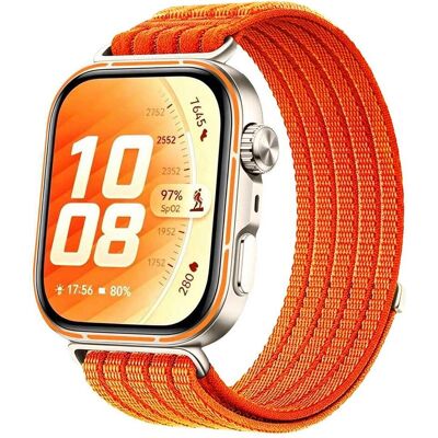Techsuit - Watchband (W085) - Huawei Watch Fit 5 - Orange (Nylon), Uhrenarmband, Orange Techsuit - Watchband (W085) - Huawei Watch Fit 5 - Orange (Nylon), Uhrenarmband, Orange