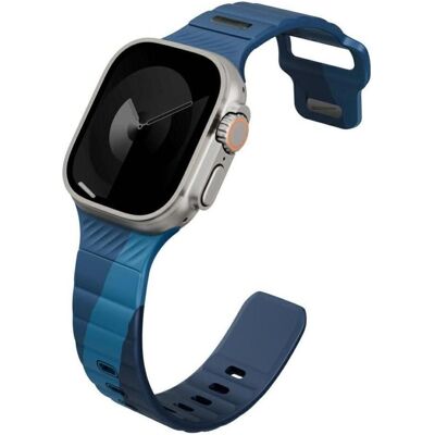 Uniq Strap Stride De Rubber for Apple Watch 49/46/45/44mm storm (FKM Rubber, Rubber), Uhrenarmband, Blau, Grau Uniq Strap Stride De Rubber for Apple Watch 49/46/45/44mm storm (FKM Rubber, Rubber), Uhrenarmband, Blau, Grau