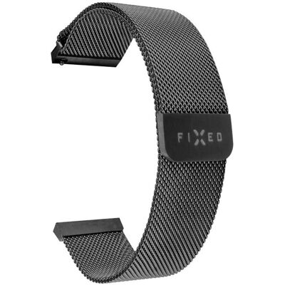 Fixed Mesh Strap for Smatwatch, Quick Release 18mm, Black (18 mm, Stainless Steel), Uhrenarmband, Schwarz Fixed Mesh Strap for Smatwatch, Quick Release 18mm, Black (18 mm, Stainless Steel), Uhrenarmband, Schwarz