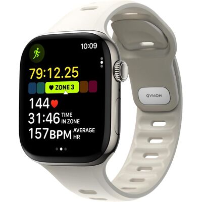 Nomad Armband für Watch 45 / 46mm Tempo Band Wasserdicht (20 mm, Kunststoff), Uhrenarmband, Weiss Nomad Armband für Watch 45 / 46mm Tempo Band Wasserdicht (20 mm, Kunststoff), Uhrenarmband, Weiss