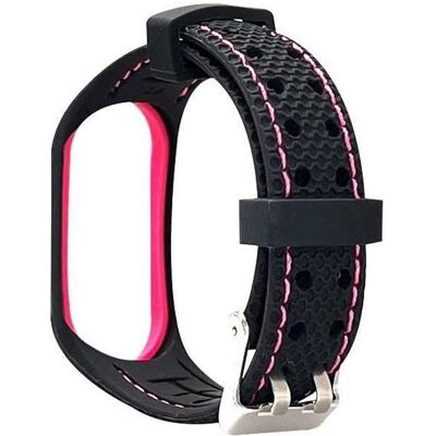 Beline pasek Sport Mi Band 7 czarno-różowy black/pink (Silikon), Uhrenarmband, Schwarz, Pink Beline pasek Sport Mi Band 7 czarno-różowy black/pink (Silikon), Uhrenarmband, Schwarz, Pink