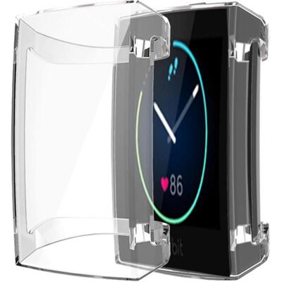 Cover-Discount Fitbit Charge 4 - Gummi Schutz Case transparent, Smartwatch Zubehör, Transparent Cover-Discount Fitbit Charge 4 - Gummi Schutz Case transparent, Smartwatch Zubehör, Transparent