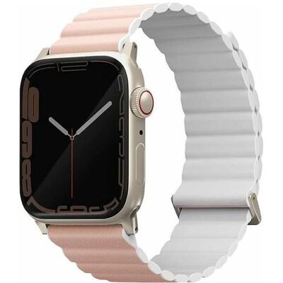 Uniq pasek Revix Premium Apple Watch Series 1/2/3/4/5/6/7/8/SE/SE2/Ultra 42/44/45/49mm Edition Rever (42 mm, 44 mm, 45 mm, 49 mm, ecological leather, Plastic, Silicon), Uhrenarmband, Rosa Uniq pasek Revix Premium Apple Watch Series 1/2/3/4/5/6/7/8/SE/SE2/Ultra 42/44/45/49mm Edition Rever (42 mm, 44 mm, 45 mm, 49 mm, ecological leather, Plastic, Silicon), Uhrenarmband, Rosa