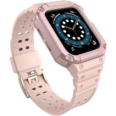 Hurtel Pink Schutzarmband & Gehäuse für Apple Watch 38mm/40mm/41mm - Sportlicher Schutz Hurtel Pink Schutzarmband & Gehäuse für Apple Watch 38mm/40mm/41mm - Sportlicher Schutz