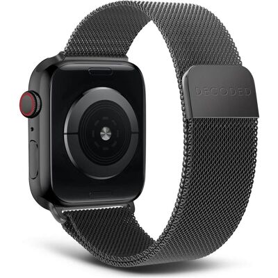 Decoded Milanaise Traction Strap (42 mm, 44 mm, 45 mm, Edelstahl, Stainless Steel), Uhrenarmband, Schwarz Decoded Milanaise Traction Strap (42 mm, 44 mm, 45 mm, Edelstahl, Stainless Steel), Uhrenarmband, Schwarz