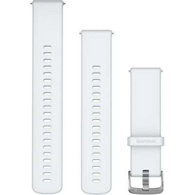 Garmin watch strap Venu 3, whitestone (22 mm, Silicone, Silikon), Uhrenarmband, Silber, Weiss Garmin watch strap Venu 3, whitestone (22 mm, Silicone, Silikon), Uhrenarmband, Silber, Weiss