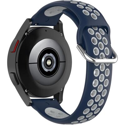 Cover-Discount 20mm Silikon Sportarmband gelöchert dunkelblau (20 mm, Silikon), Uhrenarmband, Blau Cover-Discount 20mm Silikon Sportarmband gelöchert dunkelblau (20 mm, Silikon), Uhrenarmband, Blau