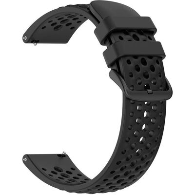 Techsuit - Watchband 22mm (W083) - Amazfit Active Max - Black (22 mm, Silikon), Uhrenarmband, Schwarz Techsuit - Watchband 22mm (W083) - Amazfit Active Max - Black (22 mm, Silikon), Uhrenarmband, Schwarz