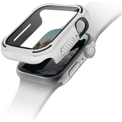 UNIQ Schutzhülle für Apple Watch 40mm mit gehärtetem Glas - Weiß - Smartwatch Zubehör UNIQ Schutzhülle für Apple Watch 40mm mit gehärtetem Glas - Weiß - Smartwatch Zubehör