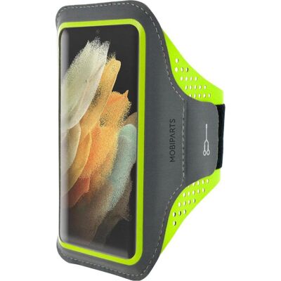 Mobiparts Comfort Fit Sport Armband Samsung Galaxy S21 Ultra Neon Green, Smartphone Sportarmband, Mehrfarbig Mobiparts Comfort Fit Sport Armband Samsung Galaxy S21 Ultra Neon Green, Smartphone Sportarmband, Mehrfarbig