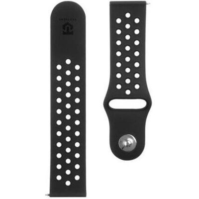 Source Double Silicone Band 22mm (22 mm, Silicone), Uhrenarmband, Schwarz Source Double Silicone Band 22mm (22 mm, Silicone), Uhrenarmband, Schwarz