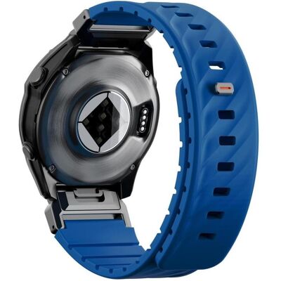 Uniq Fluo Strap for Garmin 22mm Blue (22 mm, Plastic, Silicon, Silicone, Stainless Steel), Uhrenarmband, Blau Uniq Fluo Strap for Garmin 22mm Blue (22 mm, Plastic, Silicon, Silicone, Stainless Steel), Uhrenarmband, Blau