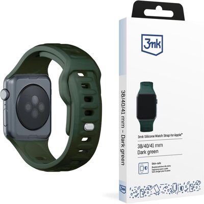 3MK Silicone Watch Strap ciemnozielony/ dark green dla Apple Watch 38/40/41mm (Silicone, Stainless Steel), Uhrenarmband, Grün 3MK Silicone Watch Strap ciemnozielony/ dark green dla Apple Watch 38/40/41mm (Silicone, Stainless Steel), Uhrenarmband, Grün