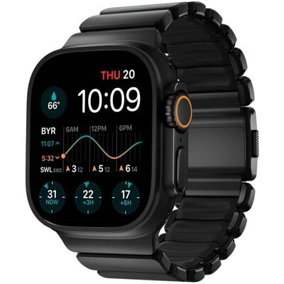 Nomad Spartan Band Black Titanium Black 49mm (FKM, Fluoroelastomer, Titan, Titanium), Uhrenarmband, Schwarz Nomad Spartan Band Black Titanium Black 49mm (FKM, Fluoroelastomer, Titan, Titanium), Uhrenarmband, Schwarz