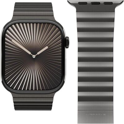 Vonmählen Edelstahl Gliederarmband Pro für Apple Watch 44/45/46/49mm, granitgrau (Edelstahl, Stainless Steel), Uhrenarmband, Grau, Gold Vonmählen Edelstahl Gliederarmband Pro für Apple Watch 44/45/46/49mm, granitgrau (Edelstahl, Stainless Steel), Uhrenarmband, Grau, Gold