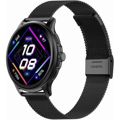 Gravity GT12-2 Damen-Smartwatch, marineblaues Silikonarmband + schwarzes Armband (49 mm), Smartwatch Gravity GT12-2 Damen-Smartwatch, marineblaues Silikonarmband + schwarzes Armband (49 mm), Smartwatch