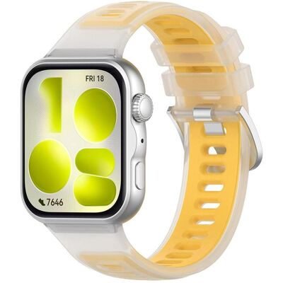 Techsuit - Watchband (W084) - Huawei Watch Fit 3 / Fit 4 / Fit 4 Pro / Fit 5 / Fit 5 Pro - Yellow (Silikon), Uhrenarmband, Gelb Techsuit - Watchband (W084) - Huawei Watch Fit 3 / Fit 4 / Fit 4 Pro / Fit 5 / Fit 5 Pro - Yellow (Silikon), Uhrenarmband, Gelb