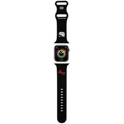Hello Kitty Armband - Schwarz Silikon, 42/44/45/49mm - Uhrenarmband Hello Kitty Armband - Schwarz Silikon, 42/44/45/49mm - Uhrenarmband