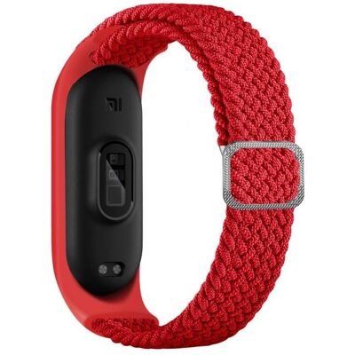iLike Mi Band 3/4/5/6 Braided Fabric Strap, Uhrenarmband, Rot iLike Mi Band 3/4/5/6 Braided Fabric Strap, Uhrenarmband, Rot