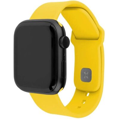 Fixed Silicone Sporty Strap Apple Watch 42/44/45/46mm Gelb (Edelstahl, Silikon), Uhrenarmband, Gelb Fixed Silicone Sporty Strap Apple Watch 42/44/45/46mm Gelb (Edelstahl, Silikon), Uhrenarmband, Gelb