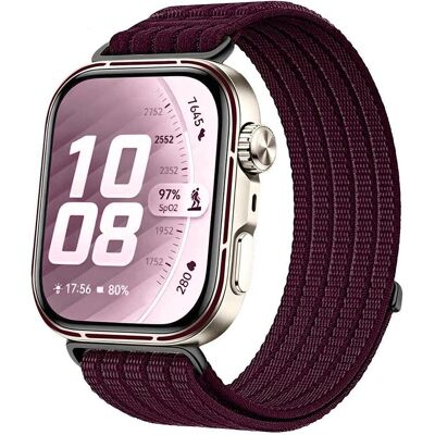 Techsuit - Watchband (W085) - Huawei Watch Fit 5 - Plum Color (Nylon), Uhrenarmband, Violett Techsuit - Watchband (W085) - Huawei Watch Fit 5 - Plum Color (Nylon), Uhrenarmband, Violett