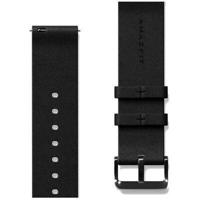 Amazfit Lederarmband Zepp E 20 mm (Schwarz) (20 mm), Uhrenarmband, Schwarz Amazfit Lederarmband Zepp E 20 mm (Schwarz) (20 mm), Uhrenarmband, Schwarz