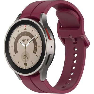Samsung Galaxy Watch 6, 6 Classic Watch Strap - Wine Red, Uhrenarmband, Rot Samsung Galaxy Watch 6, 6 Classic Watch Strap - Wine Red, Uhrenarmband, Rot