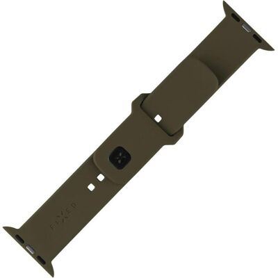 Fixed Silicone Sporty Strap Apple Watch 38/40/41mm Olivgrün (Edelstahl, Silikon), Uhrenarmband, Grün Fixed Silicone Sporty Strap Apple Watch 38/40/41mm Olivgrün (Edelstahl, Silikon), Uhrenarmband, Grün