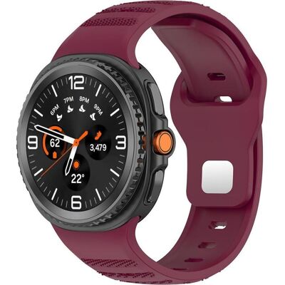 Techsuit - Watchband (W050) - Samsung Galaxy Watch8 40mm/Watch8 44mm/Watch8 Classic - Bordeaux (Silikon), Uhrenarmband, Braun Techsuit - Watchband (W050) - Samsung Galaxy Watch8 40mm/Watch8 44mm/Watch8 Classic - Bordeaux (Silikon), Uhrenarmband, Braun