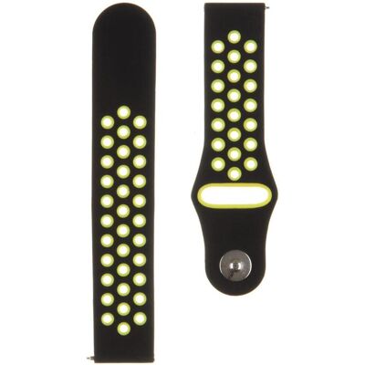 Source 20mm Double Silicone Watch Band (Silicone), Uhrenarmband, Mehrfarbig, Gelb, Schwarz Source 20mm Double Silicone Watch Band (Silicone), Uhrenarmband, Mehrfarbig, Gelb, Schwarz